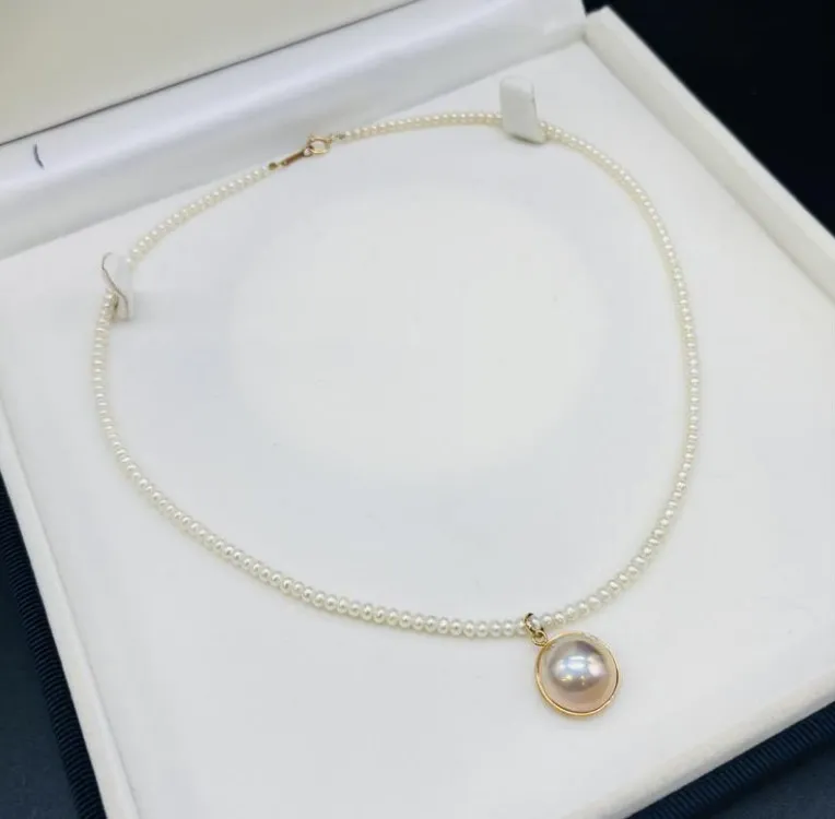 真珠ネックレス 買取 新宿区 ｜真珠ネックレス マベパール 長さ約42cm 総重量 8.3gを高価買取しました。