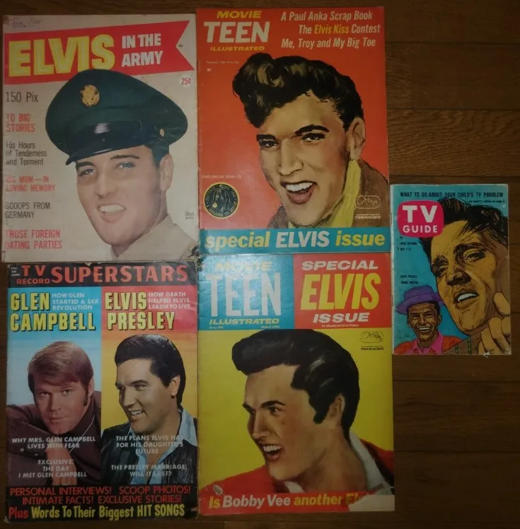 雑誌 買取 台東区 ｜エルヴィスプレスリー表紙・特集雑誌 50s60s70s 5冊を高価買取しました。
