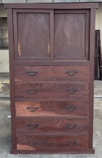 家具 買取 足立区 ｜和家具 欅鏡板 整理箪笥を高価買取しました。