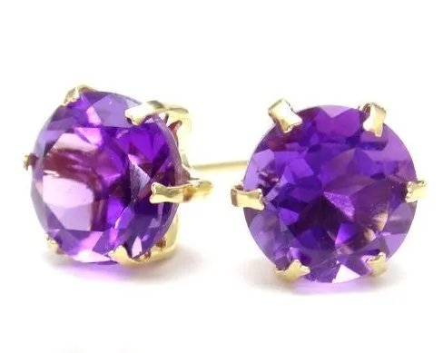 ジュエリー 買取 豊島区 |アメジスト スタッドピアス 7mmを高価買取しました。