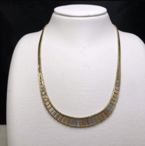 585刻印 ｜東京都大田区まで出張買取で金 ネックレス[585刻印 K14 金 1g 3527円 ネックレス トップ他 9.4g]