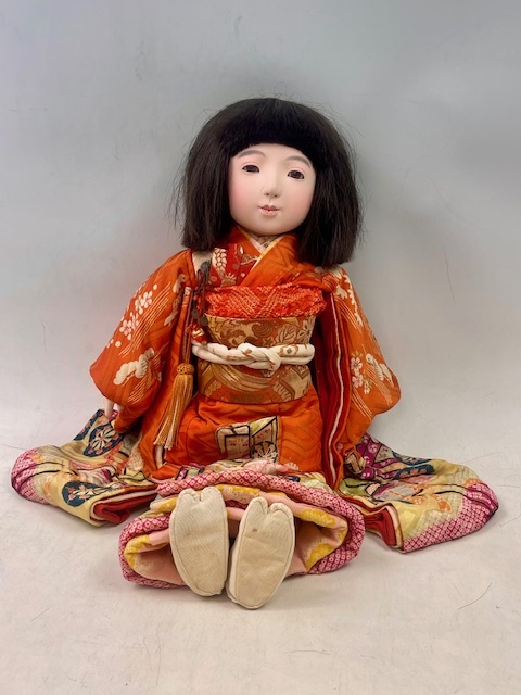 市松人形 出しっぱなし ｜東京都台東区まで出張買取で骨董/美術[古い市松人形　女の子　無銘　昭和初期　42㎝]