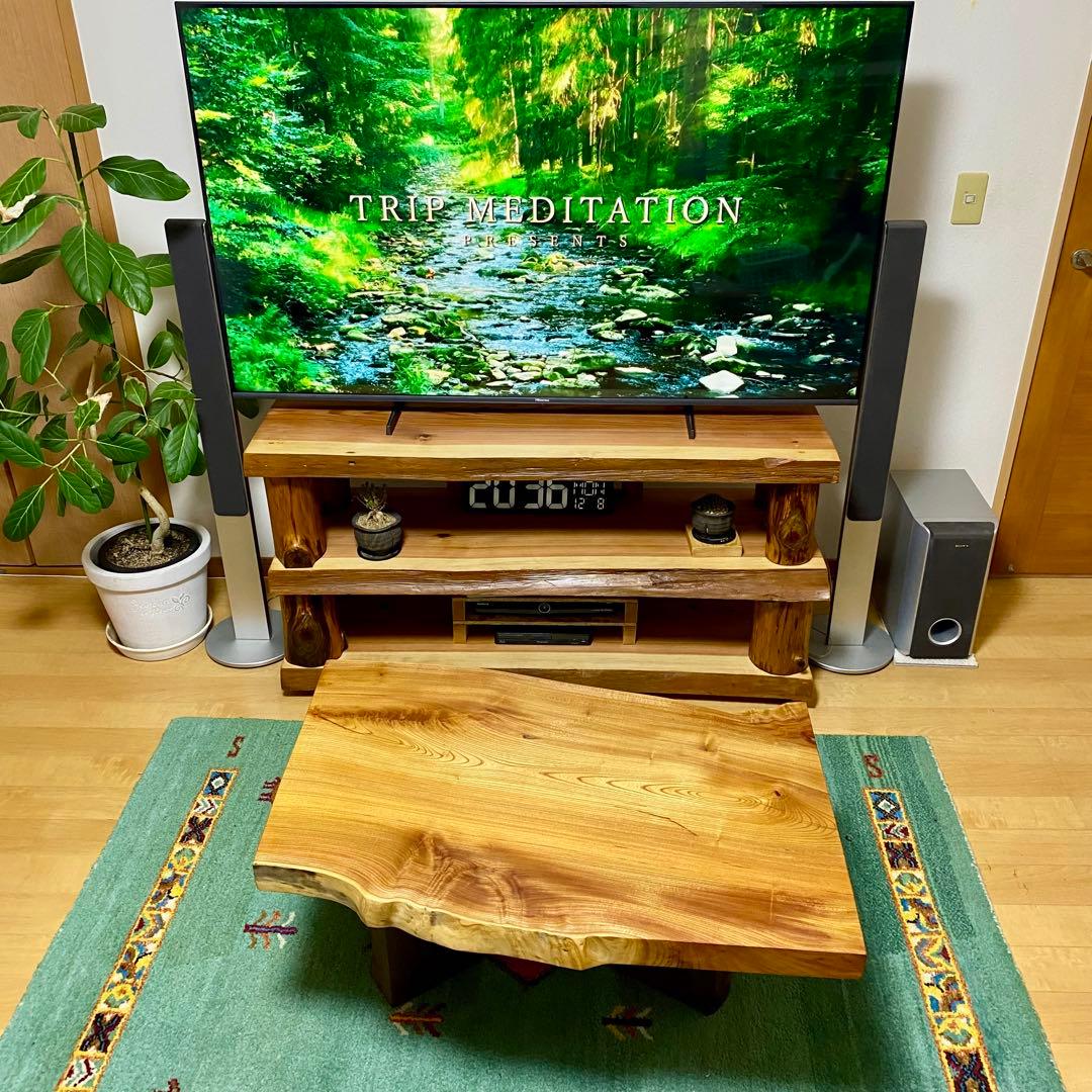 一枚板 座卓 買取 ｜東京都台東区まで出張買取で家具[一枚板　欅　天然木　テーブル]