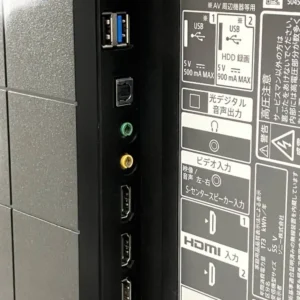 XRJ-55X90KのHDMI・USBなど側面の接続端子