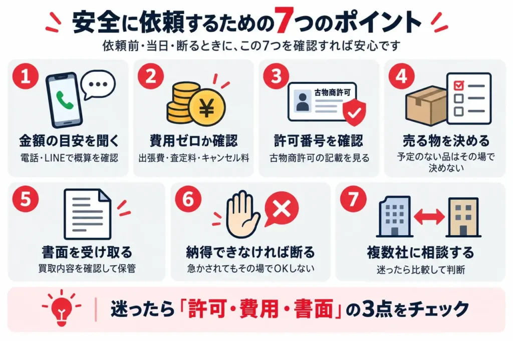 安全に依頼するための7つのポイント