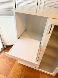ニトリ コパン 80MRBのスライドテーブルを引き出した状態
